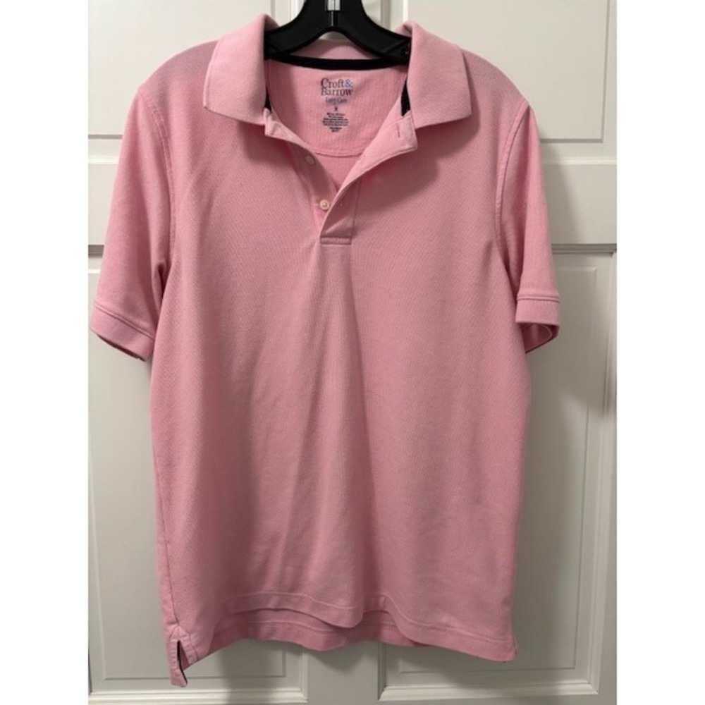 Men's Medium Croft & Barrow Polo Shirt Light Pink